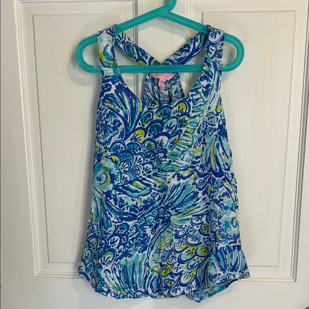 Lilly Pulitzer Blue and Green Tank Top